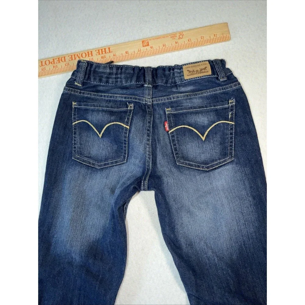 Levi's Boyfriend 12 Straight Jeans Blue Medium Inseam 28